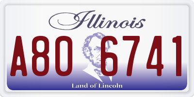 IL license plate A806741
