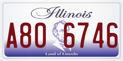 IL license plate A806746