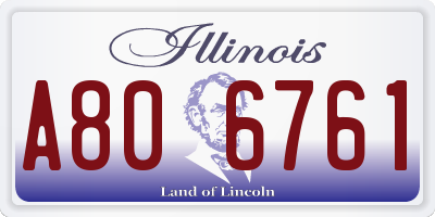 IL license plate A806761
