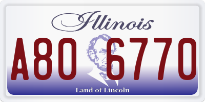 IL license plate A806770