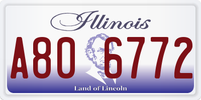 IL license plate A806772