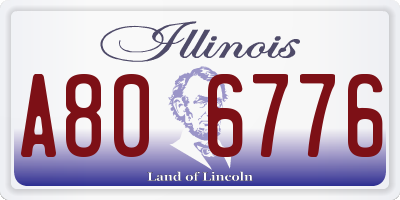 IL license plate A806776