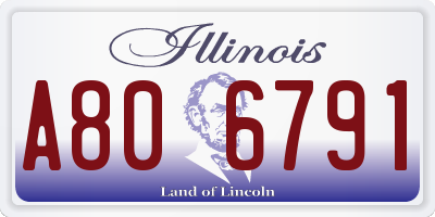 IL license plate A806791