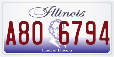 IL license plate A806794