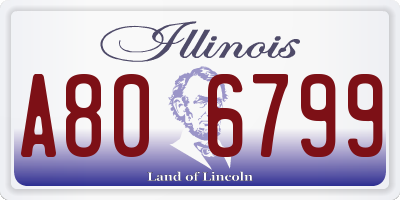 IL license plate A806799