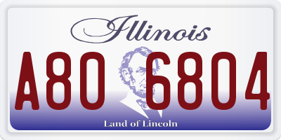 IL license plate A806804