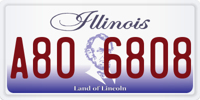 IL license plate A806808