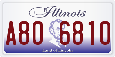 IL license plate A806810