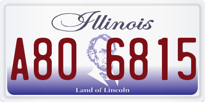 IL license plate A806815