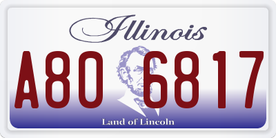 IL license plate A806817