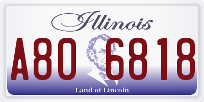 IL license plate A806818
