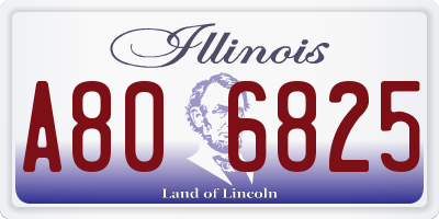 IL license plate A806825