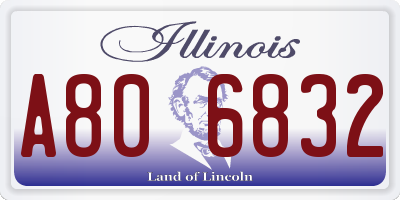 IL license plate A806832