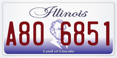 IL license plate A806851