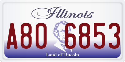 IL license plate A806853