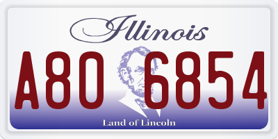 IL license plate A806854