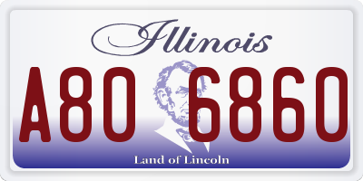 IL license plate A806860