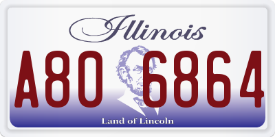 IL license plate A806864