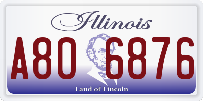 IL license plate A806876