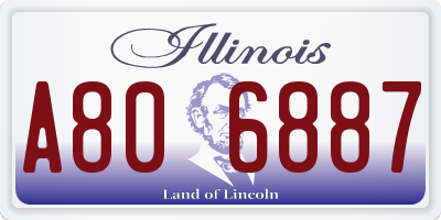 IL license plate A806887