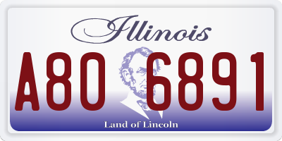 IL license plate A806891