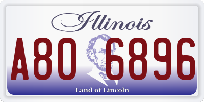 IL license plate A806896