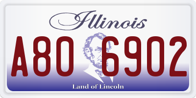 IL license plate A806902