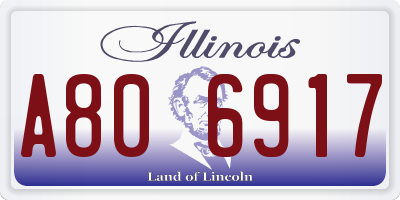 IL license plate A806917