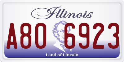 IL license plate A806923