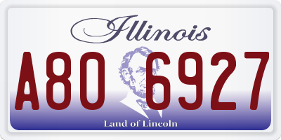 IL license plate A806927