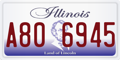 IL license plate A806945