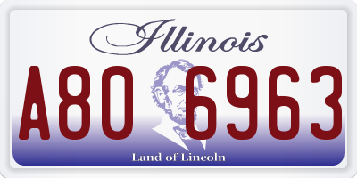 IL license plate A806963