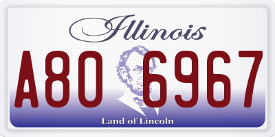 IL license plate A806967