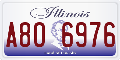IL license plate A806976