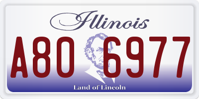 IL license plate A806977