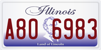 IL license plate A806983