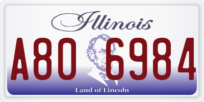 IL license plate A806984