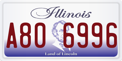 IL license plate A806996