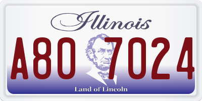 IL license plate A807024