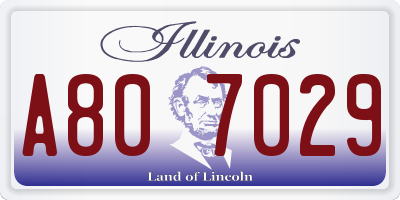 IL license plate A807029