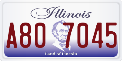 IL license plate A807045