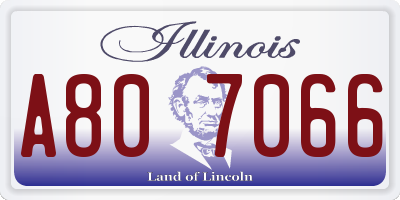 IL license plate A807066