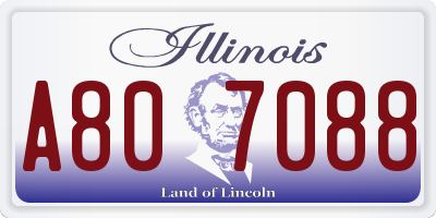IL license plate A807088