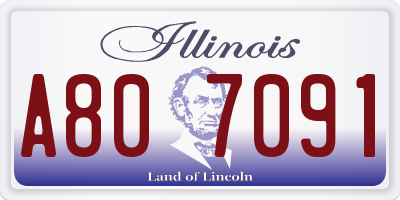 IL license plate A807091