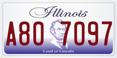IL license plate A807097