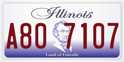 IL license plate A807107