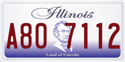 IL license plate A807112