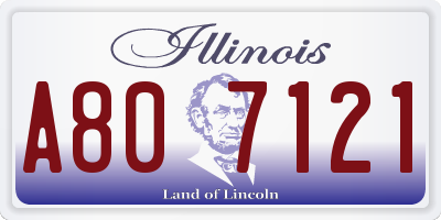 IL license plate A807121