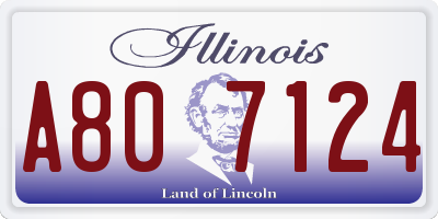 IL license plate A807124
