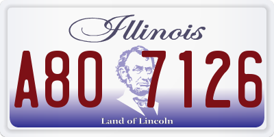 IL license plate A807126